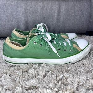 Men’s Double Laced Converse Chuck Taylor All Star Low Green Brown Men’s Size 11